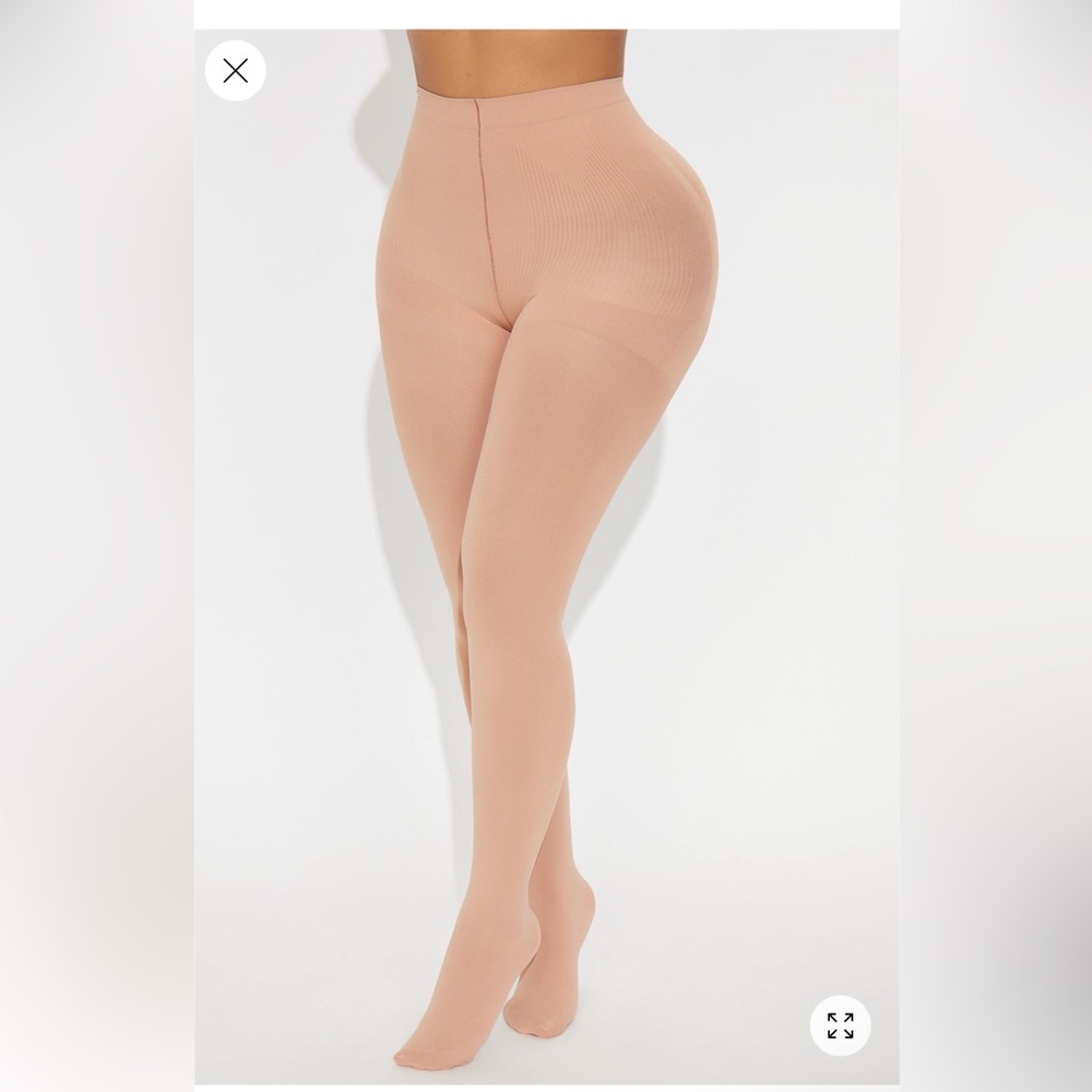 Fashion Nova Beige Compression Sheer Tights